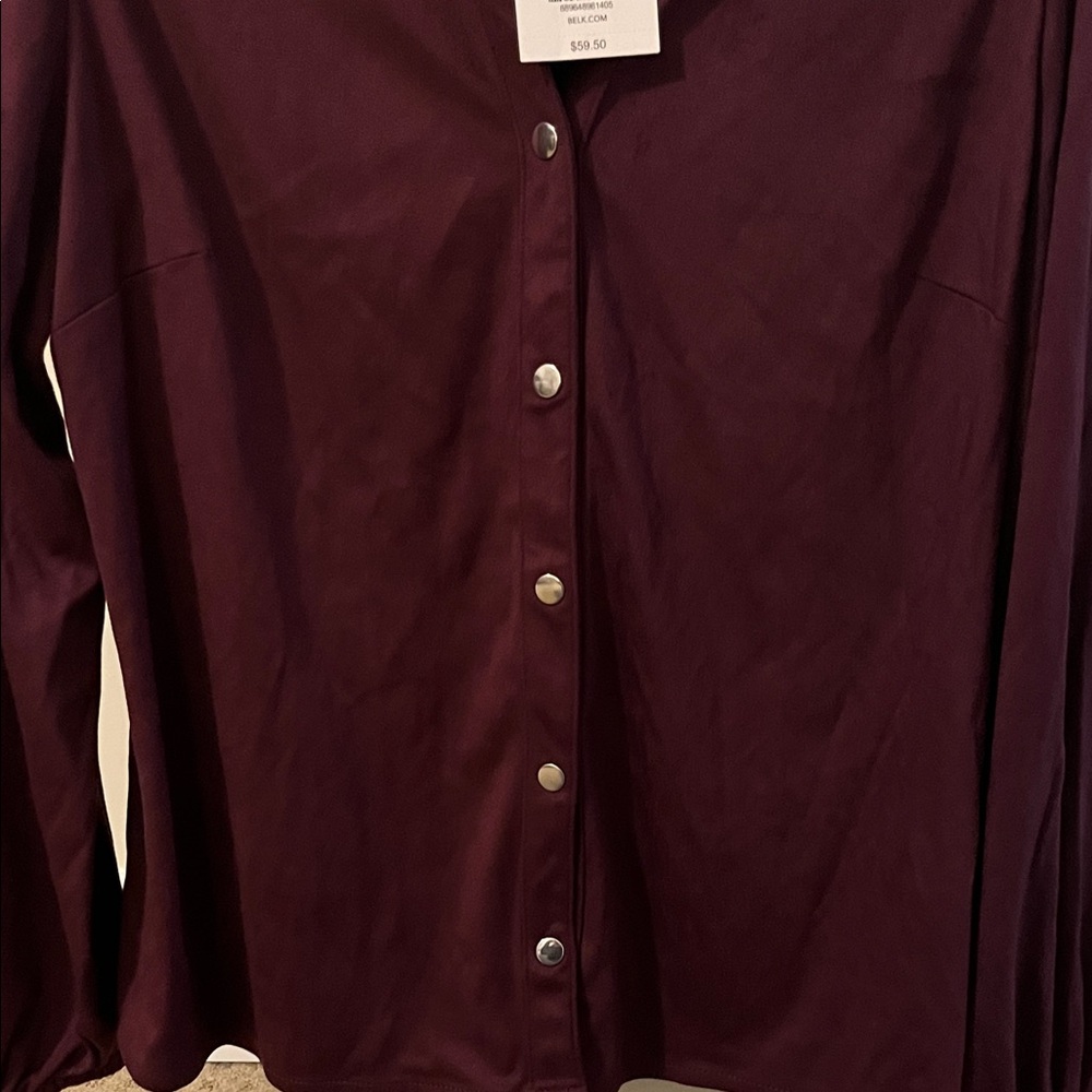 Universal Thread Deep Burgundy Blouse - Picture 3 of 7